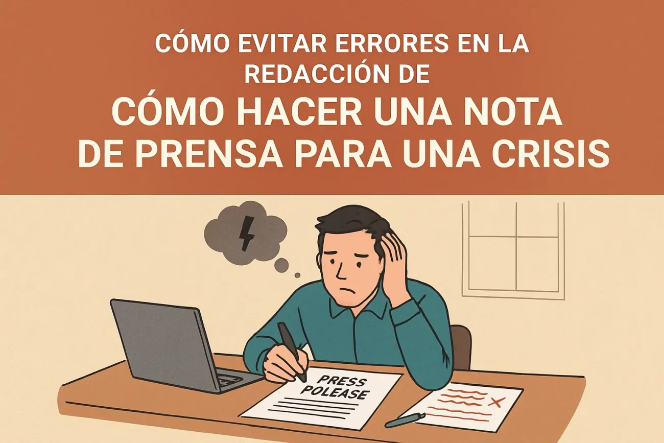 cómo evitar errores en la redacción de Cómo hacer una nota de prensa para una crisis