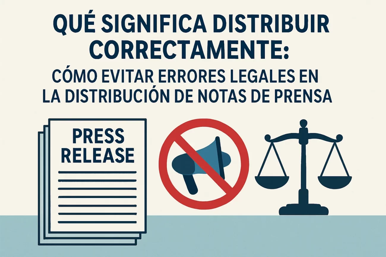 qué significa distribuir correctamente Cómo evitar errores legales en la distribución de notas de prensa
