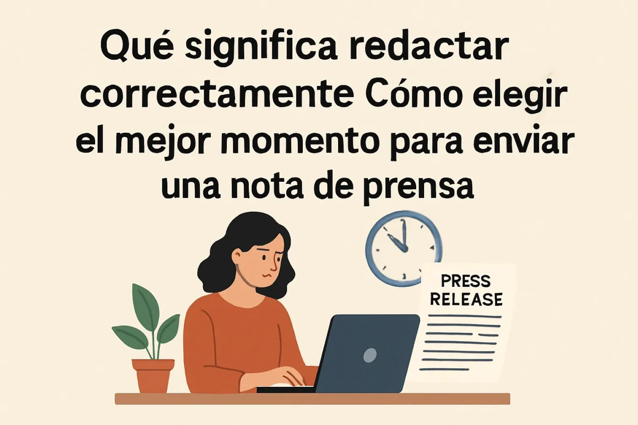 que-significa-redactar-correctamente-Como-elegir-el-mejor-momento-para-enviar-una-nota-de-prensa - Notadeprensa.eu qué significa redactar correctamente Cómo elegir el mejor momento para enviar una nota de prensa