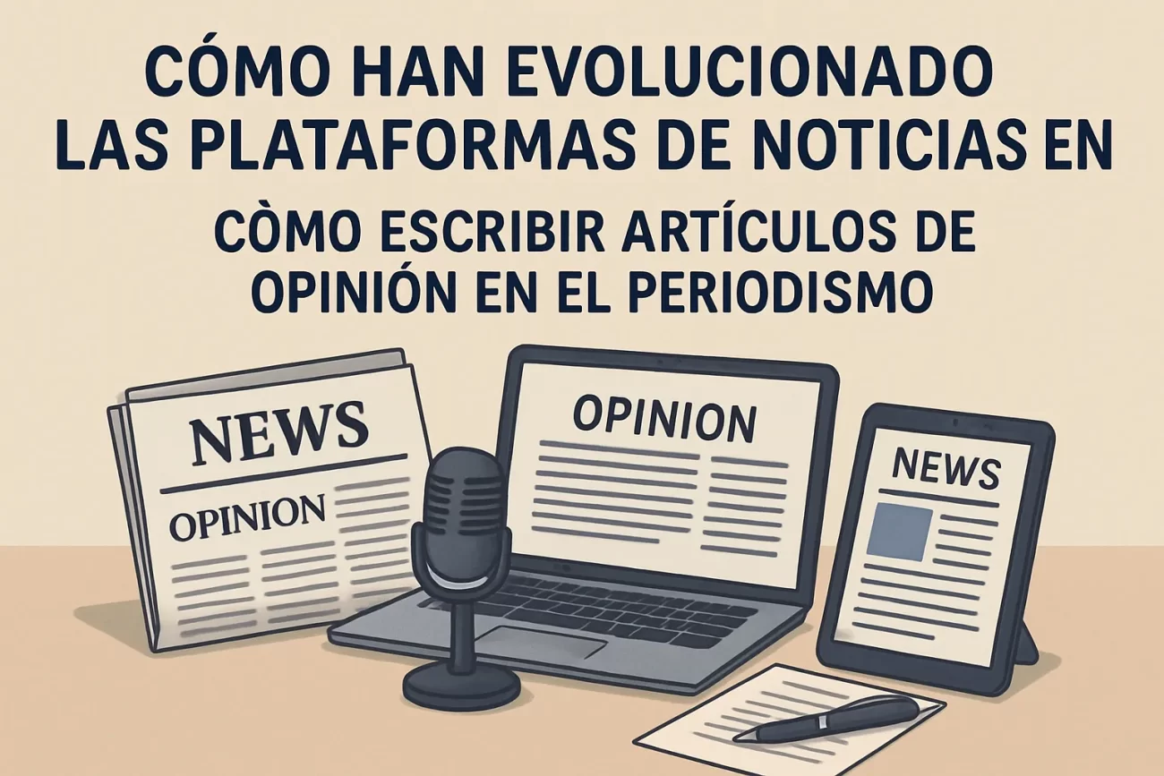 cómo han evolucionado las plataformas de noticias en Cómo escribir artículos de opinión en el periodismo