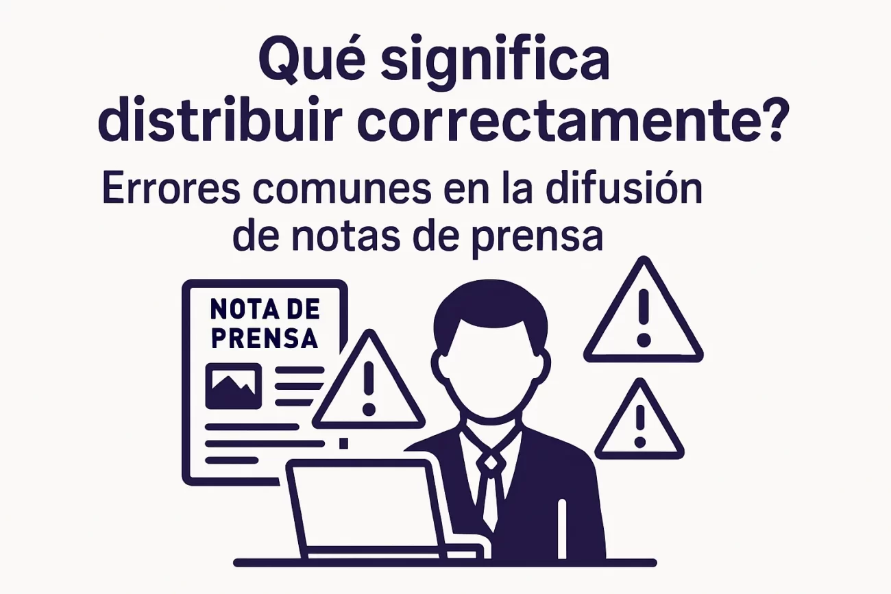 qué significa distribuir correctamente Errores comunes en la difusión de notas de prensa