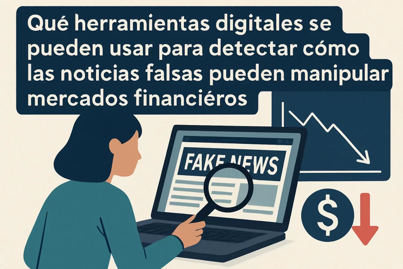 qué herramientas digitales se pueden usar para detectar Cómo las noticias falsas pueden manipular mercados financieros