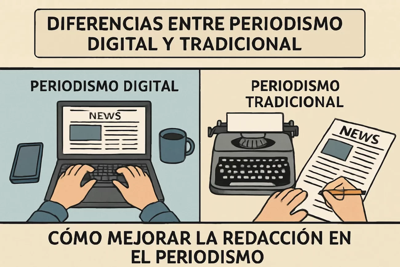 diferencias entre periodismo digital y tradicional Cómo mejorar la redacción en el periodismo