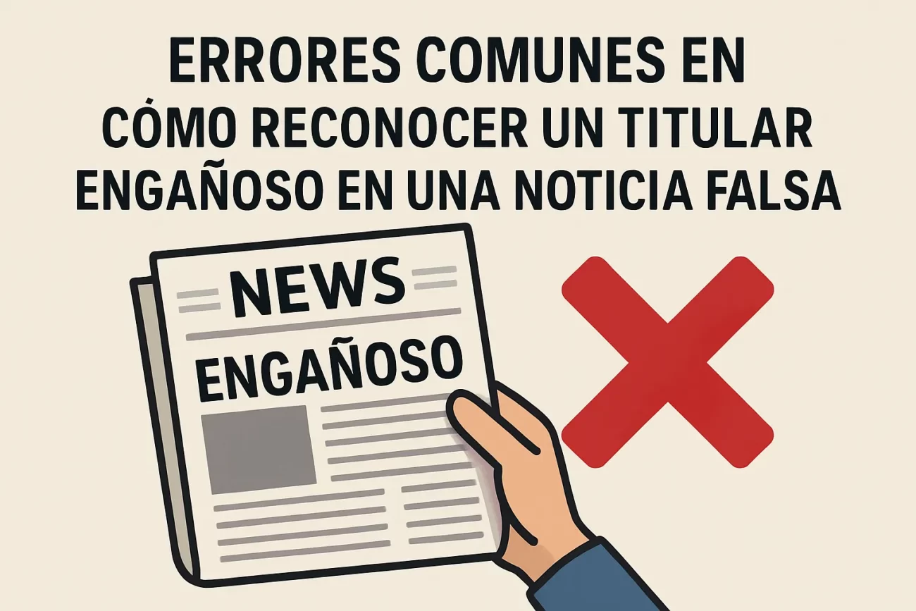 errores comunes en Cómo reconocer un titular engañoso en una noticia falsa