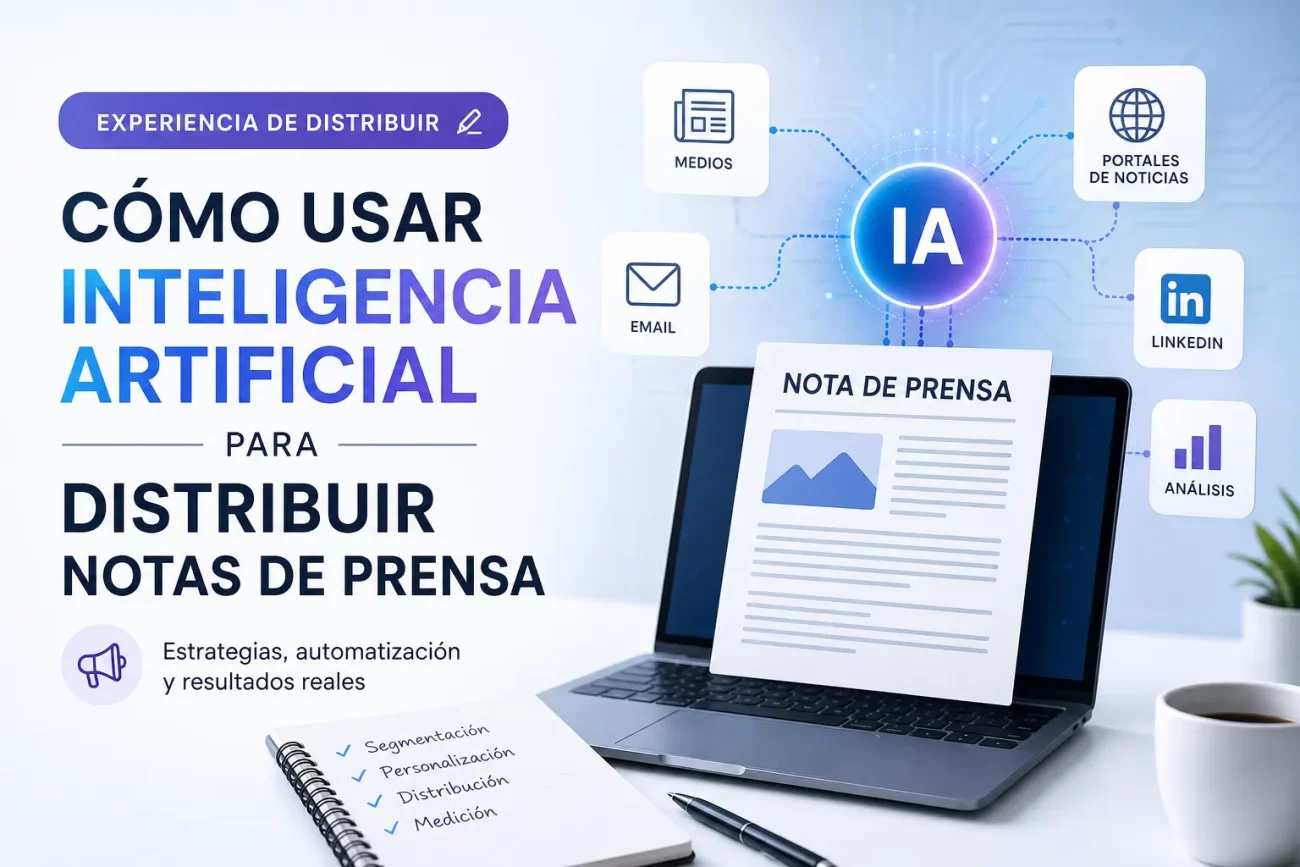experiencia de distribuir en Cómo usar inteligencia artificial para distribuir notas de prensa