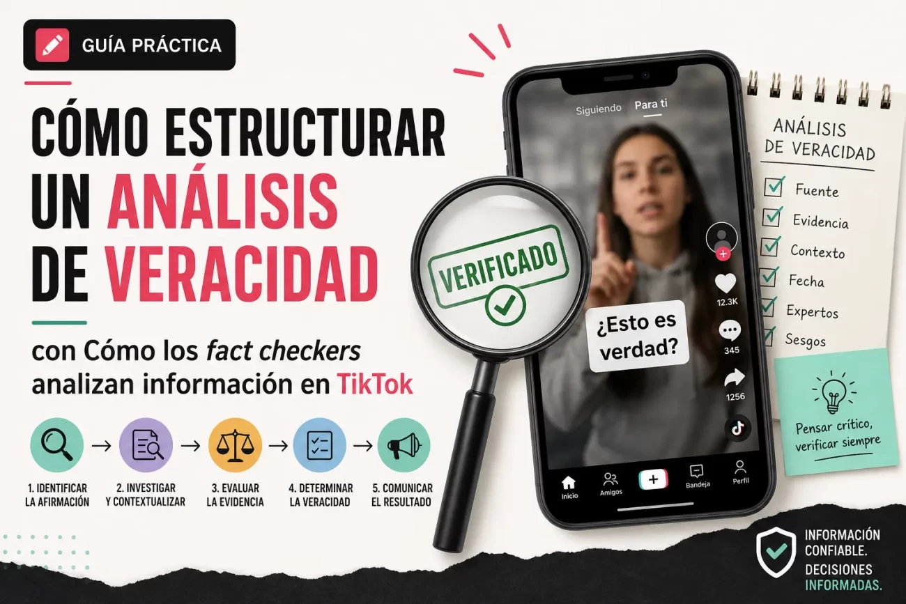 cómo estructurar un análisis de veracidad con Cómo los fact checkers analizan información en TikTok